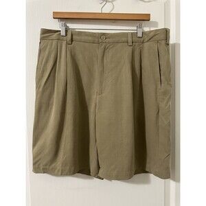 Tommy Bahama Herringbone Chino Shorts Men’s Size 36 Khaki Rayon Silk